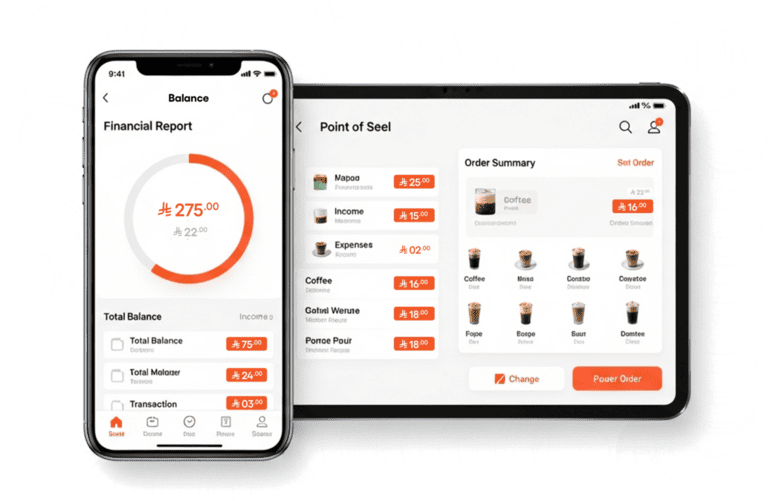 Business Management App on smartphone
